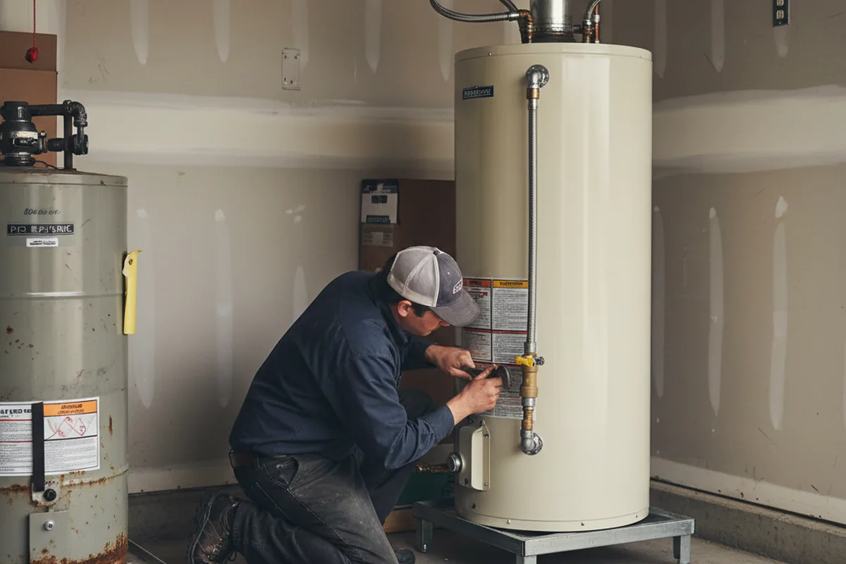 Water heater and shutoff valve replacement in Ridgely